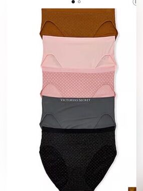 Victoria's Secret 5-Pack Classic Bikini Panties - Pink, Gray, Black, Brown Mix